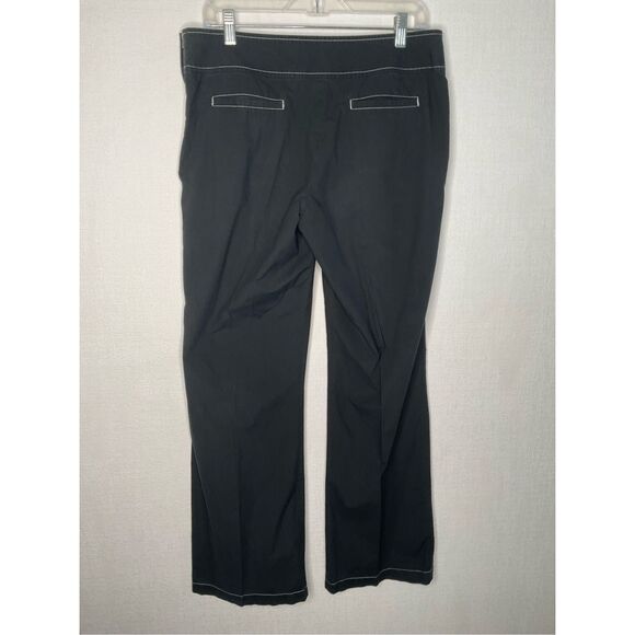 LAFAYETTE 148 Pants Women's size 8 Black Side Zip Wide Leg Cotton BLEEKER - Picture 6 of 9